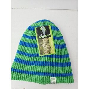 NEW Minus33 Beanie Merino Wool Green Blue  Reversible